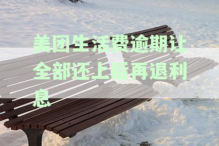 美团生活费逾期后是否需要一次性还清全部欠款
