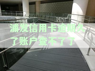 浦发信用卡逾期久了账户查不了了怎么回事