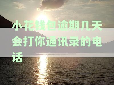 小花钱包逾期几天会打你通讯录的电话