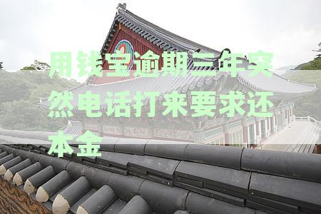 用钱宝逾期三年突然电话打来要求还本金