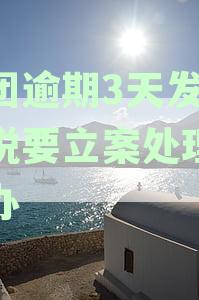 美团逾期3天发短信说要立案处理怎么办呢？如何应对？