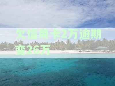 欠信用卡2万逾期变26万怎么处理