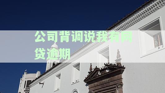 公司背调说我有网贷逾期