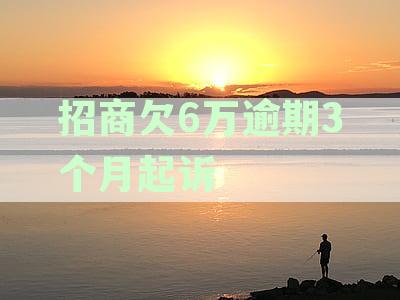 招商欠6万逾期3个月起诉