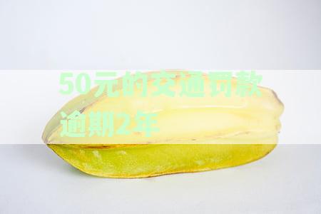 50元的交通罚款逾期2年会影响征信吗-50元的交通罚款逾期2年会影响征信吗