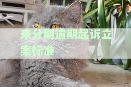 来分期逾期起诉立案标准