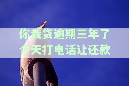 你我贷逾期三年了今天打电话让还款