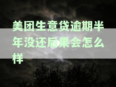 美团生意贷逾期几个月未还 将面临什么后果