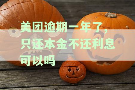 美团逾期一年可协商只还本金吗？真？安？