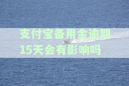 支付宝备用金逾期15天会有影响吗