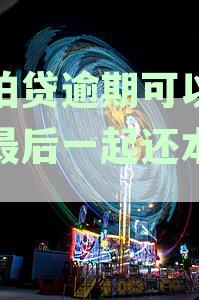 拍拍贷逾期还款：可协商一次性还本金，维护信用