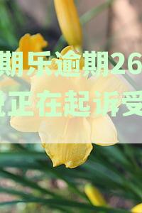 分期乐逾期26天,说正在起诉受理中