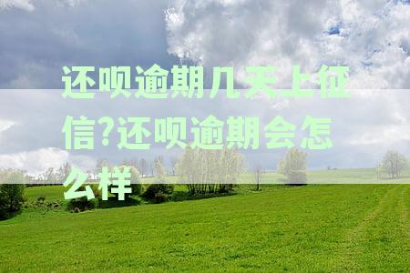 还呗逾期几天上征信?还呗逾期会怎么样