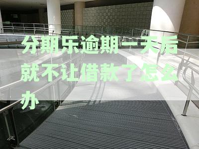 分期乐逾期一天后无法再借款，如何解决？
