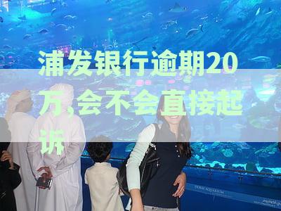 浦发银行逾期20万,会不会直接起诉