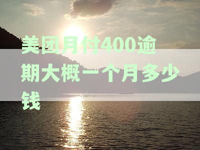 美团月付逾期一个月的费用大概是多少？如何计算？