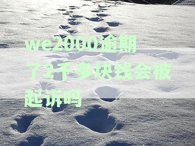 we2000逾期还款的起诉时间及可能的影响：了解完整信息以避免不必要的麻烦