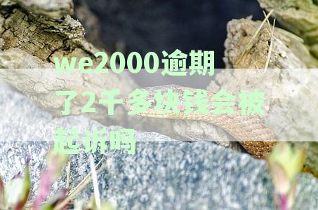 we2000逾期会有什么影响-we2000逾期会怎么样