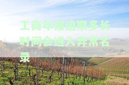 工商年报逾期多长时间会进入异常名录
