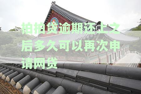 拍拍贷逾期还上之后多久可以再次申请网贷