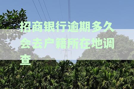 招商银行信用卡逾期多久后银行催收会上门追讨
