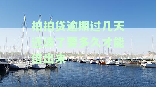 拍拍贷逾期还款后需要几天才能再次借出贷款？