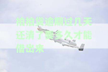 拍拍贷逾期过几天还清了要多久才能借出来