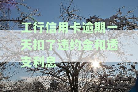工行信用卡逾期一天扣了违约金和透支利息怎么算，及其影响与应对措