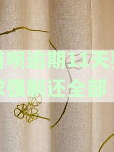 借呗逾期11天要求强制还全部本金是否合法及应对措与真实性确认