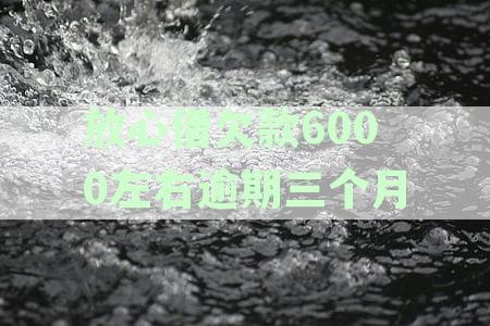 放心借欠款6000左右逾期三个月