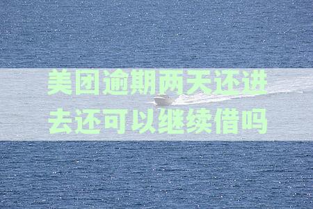 美团逾期两天还进去还可以继续借吗