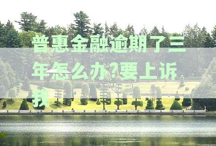 普金融逾期了三年怎么办?要上诉我
