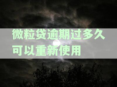 微粒贷逾期用户多久才能恢复使用微信，具体时间限制与情况解析