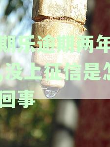 分期乐逾期两年多了,没上征信是怎么回事