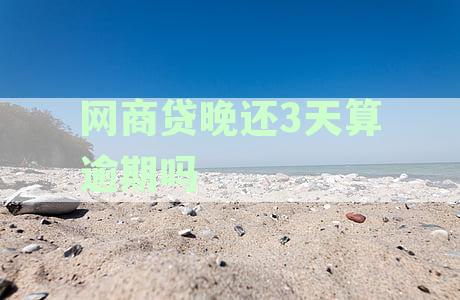 网商贷晚还3天算逾期吗会怎样，网商贷晚还几天算逾期及后果详解