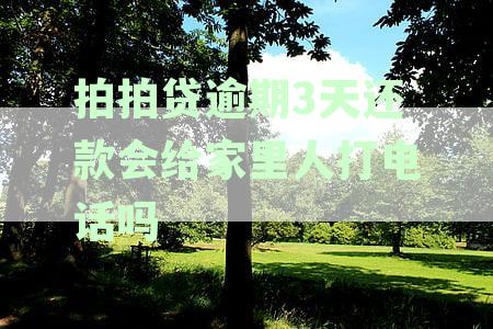 拍拍贷逾期4天，家人会接到催款电话吗？