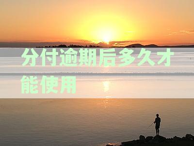 微信分付逾期后信用会被停用，多久才能恢复使用额度吗？