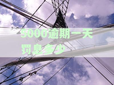 5000逾期一天罚息多少借呗：能否使用、被起诉及利息计算