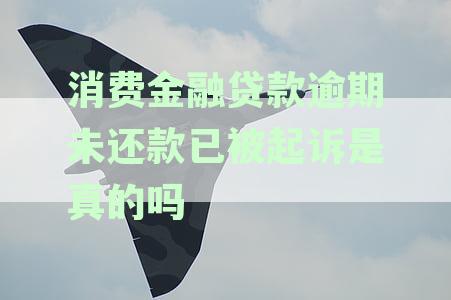 消费金融贷款逾期未还款已被起诉是真的吗还是假的，逾期会起诉吗？