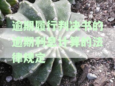 逾期履行判决书的逾期利息计算：民间借贷法律规定及标准分析