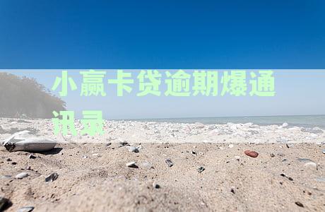 小赢卡贷逾期两天引发的困扰：如何避免爆通讯录事件？