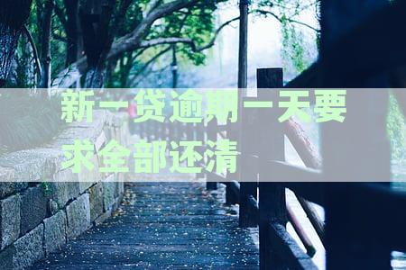 新一贷逾期一天要求全部还清怎么办？如何处理新一贷贷款逾期问题？