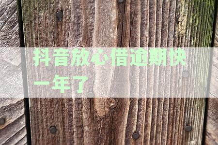 抖音放心借逾期快一年了