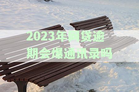 2023年网贷逾期的后果及如何避免爆通讯录问题