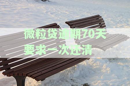 微粒贷逾期70多天还全款：处理方式及后果解析