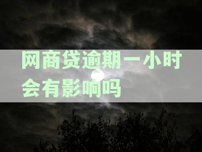 网商贷逾期一小时会有影响吗？如何处理？是否会影响信誉度？
