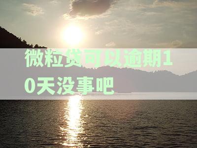 微粒贷逾期十天：你可能需要了解的处理方法与潜在后果