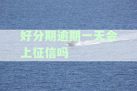 逾期一天会上征信吗