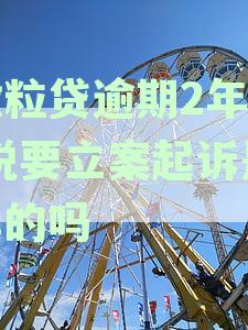 微粒贷逾期2年：是否会立案起诉？用户应如何应对？