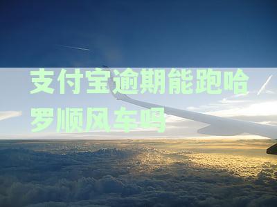 支付宝逾期能跑哈罗顺风车吗
